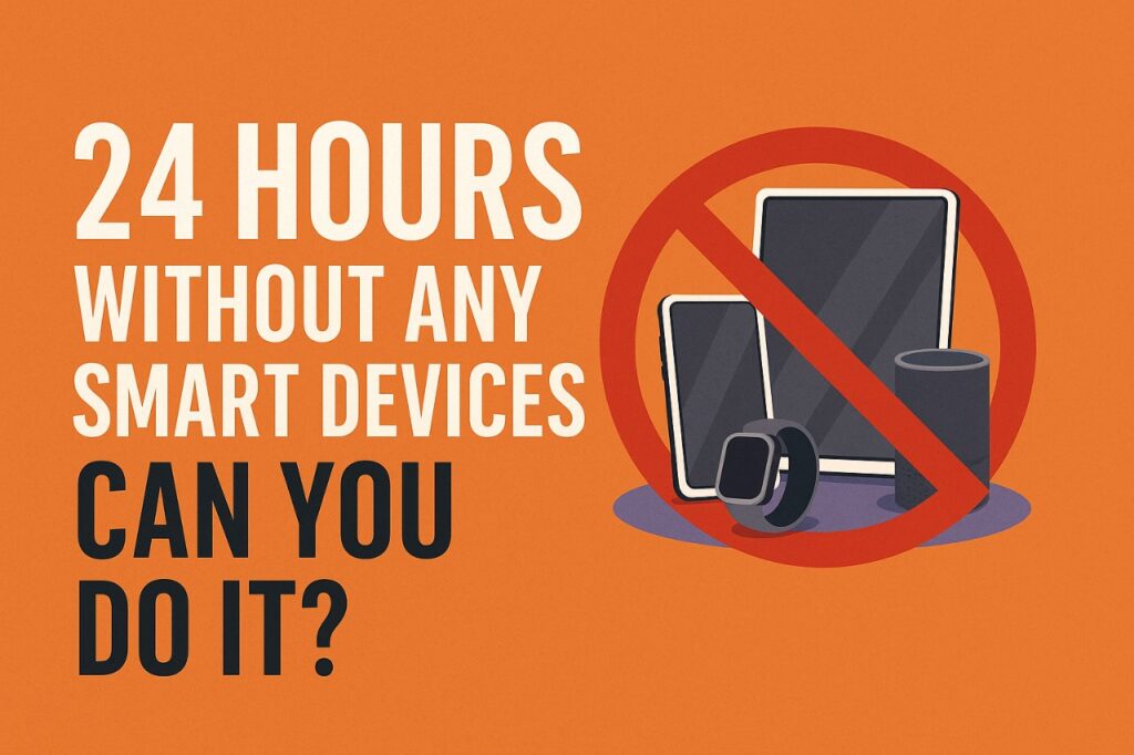 24 hours without any smart devices, digital detox 2025, unplug from technology, no phone challenge