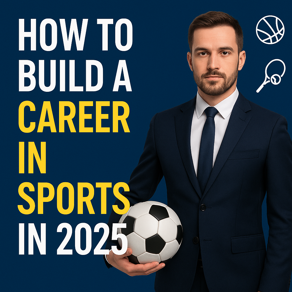 How to build a career in sports in 2025, sports career opportunities, how to become a professional athlete, sports management, sports industry trends 2025