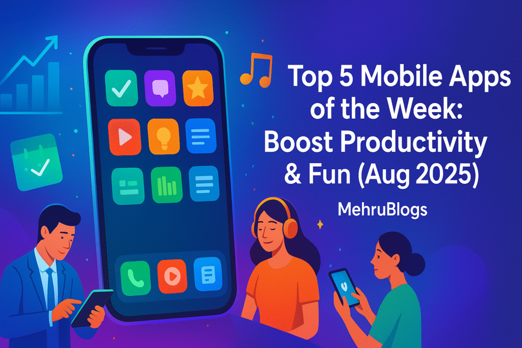 mobile apps of the week, productivity apps August 2025, fun apps 2025