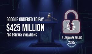 Google privacy lawsuit, $425 million fine, data privacy violation, 2025 Google fine, San Francisco jury, user data misuse, digital privacy