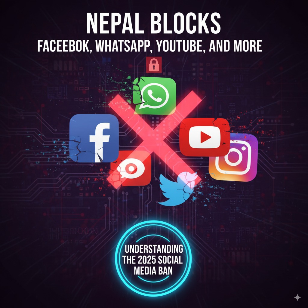 Nepal social media ban, Facebook ban Nepal, WhatsApp ban Nepal, YouTube ban Nepal, X ban Nepal, social media regulation, 2025 Nepal news Nepal Blocks Facebook