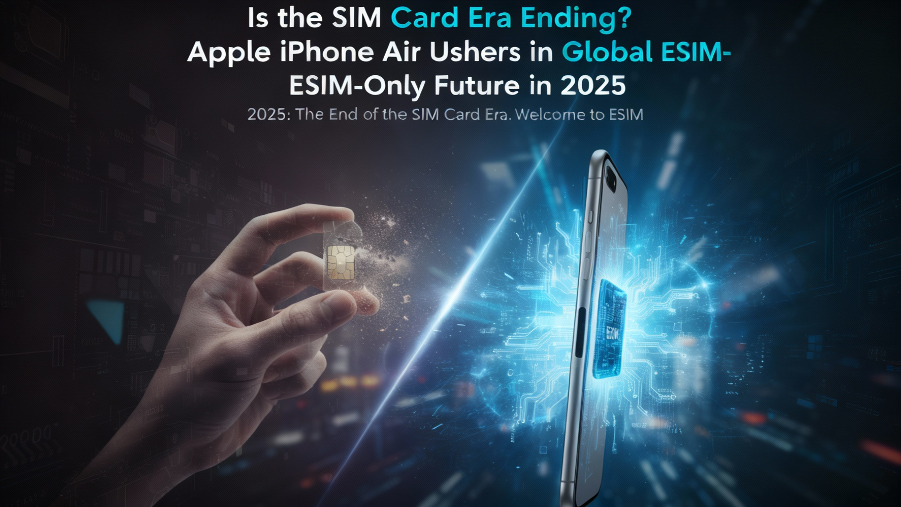 eSIM technology 2025, iPhone Air eSIM only, end of physical SIM cards, Apple eSIM adoption, eSIM vs SIM card
