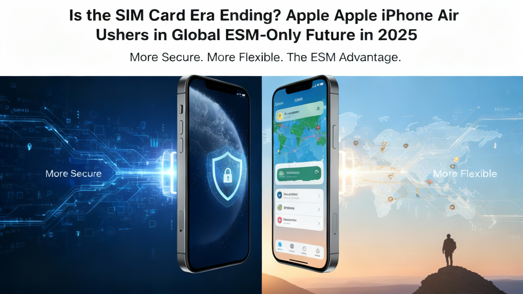 eSIM technology 2025, iPhone Air eSIM only, end of physical SIM cards, Apple eSIM adoption, eSIM vs SIM card