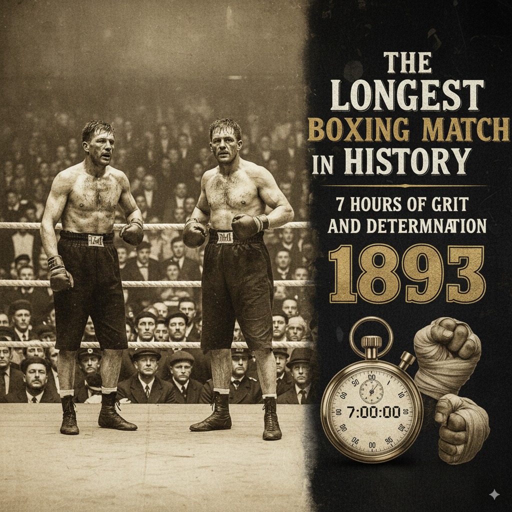 The Longest Boxing Match in History: 7 Hours of Grit and Determination in 1893 2 longest boxing match, Jack Burke, Andy Bowen, 1893 boxing fight, New Orleans boxing, boxing history, endurance sports, historic sports events