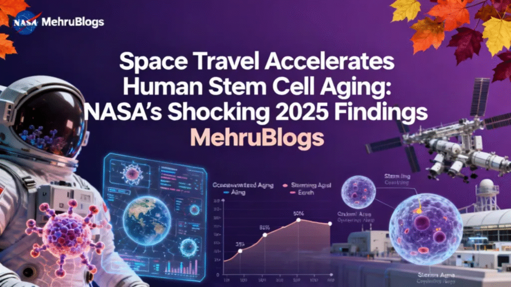 Space Travel Accelerates Human Stem Cell Aging: NASA's Shocking 2025 Findings spaceflight stem cell aging, NASA stem cells study, hematopoietic stem cells space, SpaceX missions 2021-2023, DNA damage space, accelerated aging space, Pakistan space research