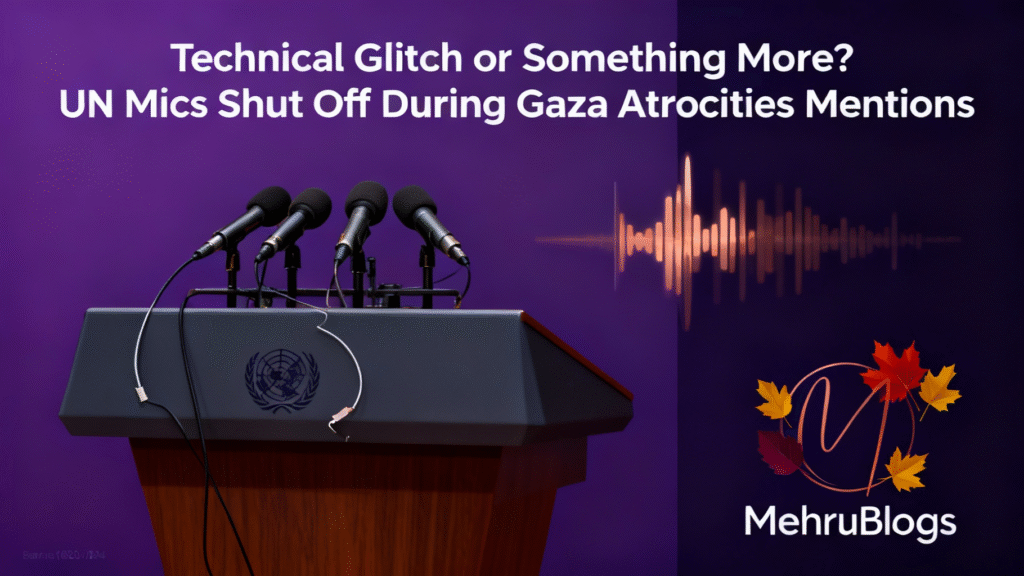 UN microphone shutdown, Gaza speeches UN 2025, Erdogan UN speech censored, Widodo microphone off, Mark Carney Gaza comments